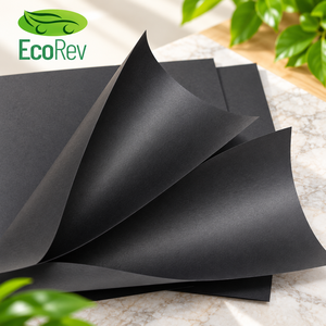 กระดาษคราฟท์สีดำ EcoRev 350gsm 400gsm สำหรับกล่องของขวัญ ย่อยสลายได้ทางชีวภาพและทนความร้อน เคลือบ PE ผิวเรียบ - Product Image 3