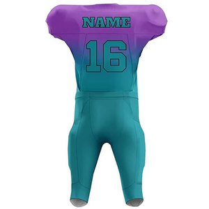 Adults Plus Size Breathable Lightweight 100% Polyester Padded Custom Uniform Full Sublimation <b>Compression</b> American Football Set - Product Image 3