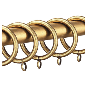 Premium Heavy Duty Metal <b>Curtain</b> Rings <b>With</b> Eyelets Antique Brass Gold Drapery Rings Smooth Sliding Hardware For Luxury Hotel - Product Image 1