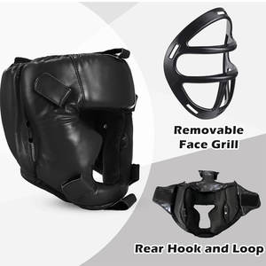 Ensemble de casque et de gants de boxe de qualité supérieure pour adultes et adolescents, protection intégrale du visage pour le taekwondo, le muay thai, le kickboxing, le karaté, le BJJ et le MMA - Product Image 2