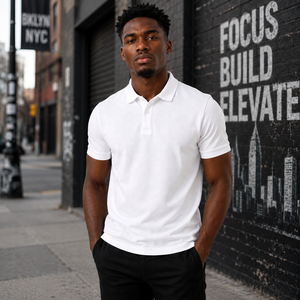 Polo blanc personnalisé pour homme, 100% coton piqué, polo uni à manches courtes, uniforme de golf, uniforme d'entreprise, OEM, ODM, marque privée - Product Image 5