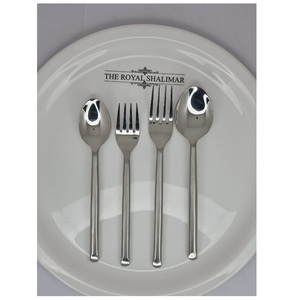 Ensemble de couverts de luxe en acier inoxydable de marque, 4 pièces, couverts haut de gamme, polissage miroir durable, passe au lave-vaisselle, écoresponsable - Product Image 3