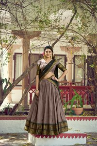 Lehenga Choli de diseñador para fiestas, de algodón tejido con borde grande, para bodas indias, al por mayor - Product Image 2