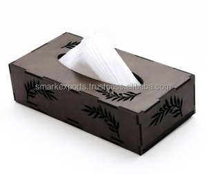 ที่จัดเก็บเนื้อเยื่อไม้แบบตั้งได้ทำด้วยมือเป็นมิตรกับสิ่งแวดล้อมดีไซน์นามธรรมสำหรับห้องนั่งเล่นโต๊ะห้องชุดโรงแรม - Product Image 6