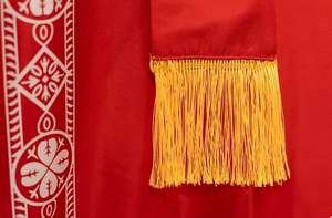 Casulla de Sacerdote Tallas Grandes, Túnica Gótica Larga hasta el Suelo, Tradicional, Transpirable, con Estampado y Bordado - Product Image 4