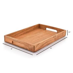 Bandeja de Madera Artesanal Premium con Acabado Natural Rectangular para Hotel, Restaurante, Hogar, Decoración de Mesa de Café, Bandejas de Almacenamiento al por Mayor - Product Image 5