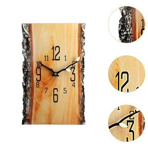 Reloj de Pared Moderno de Madera, Silencioso, con Movimiento de Cuarzo Analógico, Decoración con Diseño de Tronco de Árbol para Sala de Estar - Product Image 3