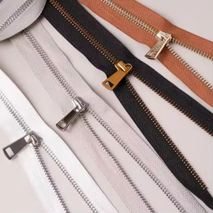 Hot Sale 3# 25cm Metal <b>Zipper</b> Open End Custom Logo Size Color Open End Tape Metal <b>Zipper</b> Long Chain <b>Zippers</b> - Product Image 4