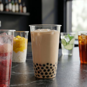 Vasos de Papel KEIFU de 90 mm/16 oz, Recubiertos de PE, Doble Capa, Resistentes a la Grasa y al Agua, para Bebidas Carbonatadas, Té de Burbujas, Café y Jugos (OEM/ODM) - Product Image 3