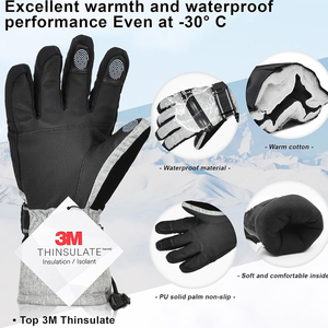2026 Newest Fully Customized Made New Arrival Adult Ultra Warm Thermal Winter Wear Heated Waterproof Breathable <b>Ski</b> <b>Gloves</b> - Product Image 3