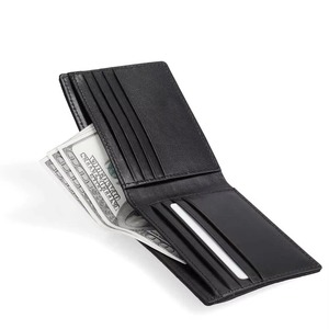 Solid Hot Selling Men's Leather <b>Wallet</b> Card Holder <b>RFID</b> <b>Blocking</b> Customizable Low MOQ Wholesale - Product Image 2