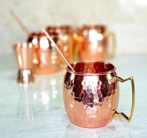 Traditional Copper Moscow Mule <b>Mugs</b> Crafted For Chilled Cocktails Perfect For Home Kitchen And Bar Presentation - Product Image 1