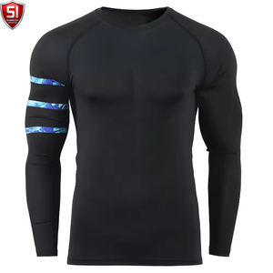Unisex <b>Long</b> <b>Sleeve</b> <b>Compression</b> <b>Shirt</b> Crew Neck Sublimation Printed Quick Dry Breathable Full <b>Sleeve</b> Sports Body - Product Image 2