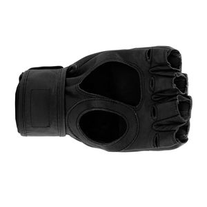 Gants de MMA demi-doigts en cuir avec fermeture Velcro, noir et blanc, équipement d'entraînement d'arts martiaux pour adultes - Product Image 5
