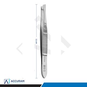 Accuram Slant Tip Eyebrow <b>Tweezers</b> Stainless Steel Professional Facial Hair Removal Personal Makeup Beauty Grooming Tool 11cm - Product Image 2