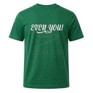 T-shirt en polyester/coton tricoté brodé pour l'été, doux, léger, coupe décontractée, confortable, hauts de tous les jours pour hommes - Product Image 2