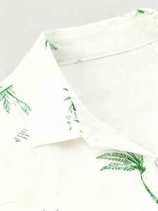 Chemise hawaïenne pour homme, chemise décontractée unisexe à manches courtes boutonnée pour l'été et la plage, vêtements imprimés Palmshadow - Product Image 2