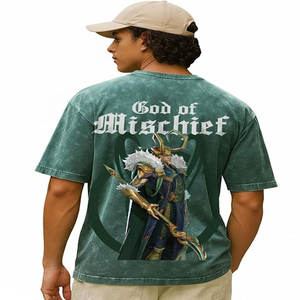 Camiseta de hombre de marca a la moda, corte holgado, de algodón puro de alta calidad, cuello redondo, manga corta, tejido suave y ancho. - Product Image 3