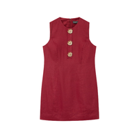 Mini robe imprimée pour femmes, robe trapèze à manches bouffantes