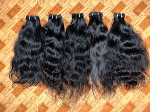 Extensiones de Cabello Humano Virgen Indio de Templo, Crudo, Sin Procesar, Cutícula Intacta, Puntas Gruesas y Abundantes - Product Image 3