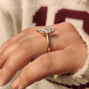New Design Marquise Cut Moissanite Leaf <b>Ring</b> 925 Sterling <b>Silver</b> Rhodium Plated Engagement Wedding Women Fine Jewelry Gift - Product Image 3