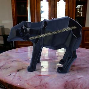 Estatuilla de Animal de Color negro escultura Metal aluminio Animal estatua para el hogar Oficina restaurante Decoración - Product Image 6