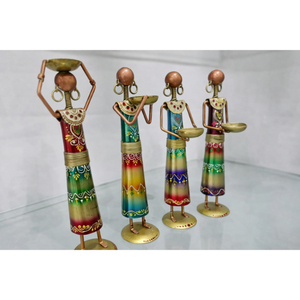 Figurines Métalliques Artisanales - Design Art Déco Amovible pour Décoration d'Intérieur (Condoléances, Régime de Retraite, Diwali & Baptême) - Écologiques - Product Image 2