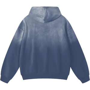 เสื้อฮู้ดดี้วินเทจคุณภาพสูงสั่งทำขายส่ง ผ้าคอตตอนเทอร์รี่ 100% หนานุ่ม ซักฟอกแบบวินเทจ ทรงโอเวอร์ไซส์ ล้างสีแบบแอซิดวอช สำหรับผู้ชาย - Product Image 3