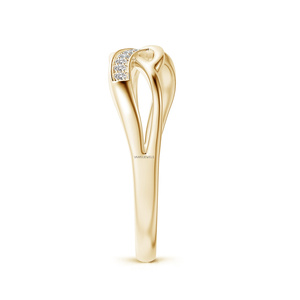 Anillo de Compromiso Moderno con Diamante Cultivado en Laboratorio, Diseño Infinito, con Detalles Pavé, Oro 10K 14K 18K, Plata 925 935, Regalo - Product Image 3