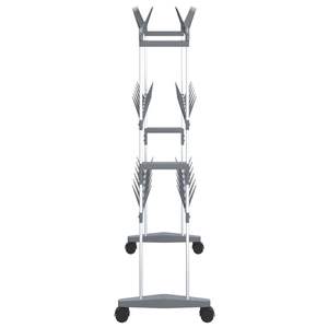 Étagère à chaussures argentée avec roulettes 26''x10.6''x39.4'' Unité de rangement - Product Image 4