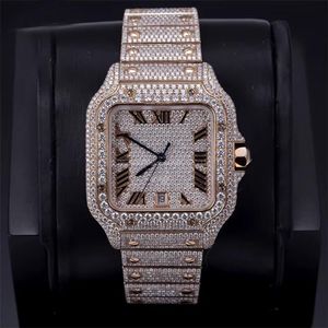 Most Selling <b>Waterproof</b> Moissanite Diamond <b>Watch</b> for <b>Men</b> Luxury Iced Out Wristwatch with Durable Construction Available For Sale - Product Image 1