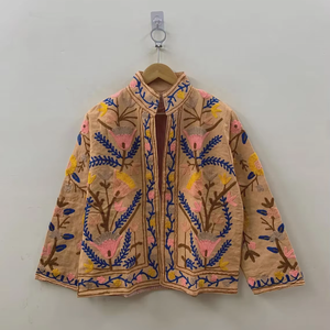 Women's Winter <b>Jacket</b> Coats Hand Embroidered Suzani Design 100% Cotton Handmade <b>Summer</b> Style - Product Image 1