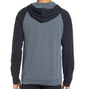 Sweat à capuche pour homme, nouveau design, hiver, coton, polaire technique, 100% coton, uni, avec manches contrastées, style tendance - Product Image 2