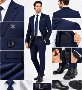 Uniforme personnalisé pour hommes à manches longues en viscose pour le service client de compagnies aériennes |   Service OEM/ODM - Product Image 5