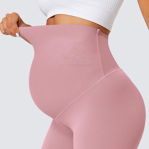 Legging de maternité haut de gamme en tissu doux, taille haute et longueur intégrale, pour un port décontracté et un confort quotidien - Product Image 5
