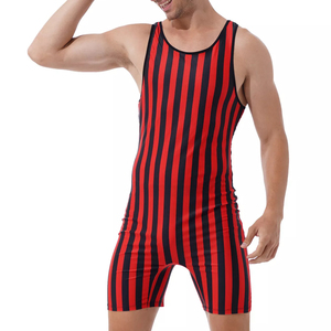 Gym Training Weightlifting Men <b>Singlet</b> Wrestling Suit Fitness Wear Solid Colors Spandex/Polyester Breathable Quick Dry <b>Running</b> - Product Image 2
