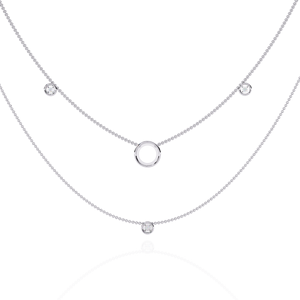 Collar Minimalista de Oro Amarillo de 18K con Diamantes Naturales Certificados por IGI, Corte Brillante, para Uso Diario Unisex - Product Image 2