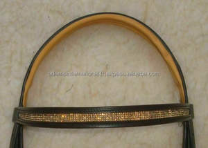 Bridas de cuero acolchadas para montar a caballo de la mejor calidad, cómodas y elegantes bridas decorativas para caballos - Product Image 4