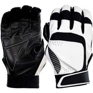 Guantes de Bateo de Béisbol de Cuero Duraderos para Uso en Todas las Estaciones, Agarre Suave Antideslizante, Absorción de Humedad, Transpirables, Cierre de Gancho y Bucle - Product Image 4