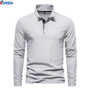 Camisa de Hombre Moderna y Casual, Unisex, Transpirable, de Punto, Poliéster/Algodón, Bordada, Manga Larga, Color Sólido, Cuello Camisero - Product Image 3