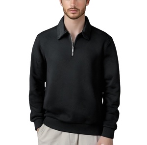 Sudadera para Hombre con Media Cremallera, Diseño Jacquard, Felpa de Algodón, Nuevo Estilo, Sudaderas Polo para Hombre - Product Image 1