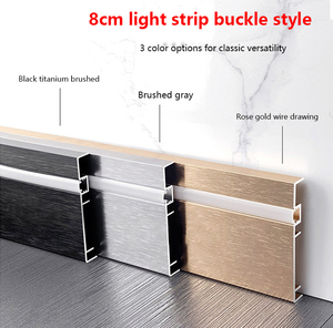 Battiscopa <span class=keywords><strong>Angolare</strong></span> in Alluminio di Alta Qualità con LED Integrato, Impermeabile, 5cm, per Soggiorno - Product Image 5