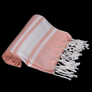 Toallas de playa de nuevo estilo, muy vendidas, con diseño de rayas teñidas con hilo y borlas, el mejor diseño, exportador en India, toalla de playa Fouta. - Product Image 1