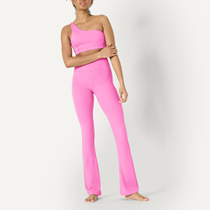 Pantalones de yoga acampanados para mujer, leggings de cintura alta con control de abdomen, suaves, transpirables, para entrenamiento, deportivos - Product Image 5