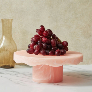 Base para Pastel de Resina con Aspecto de Mármol Rosa, Soporte Redondo Hecho a Mano para Exhibición de Postres, para el Hogar, Bodas y Fiestas - Product Image 2