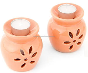 Quemador de Aceite para Velas de Té de Cerámica, Quemador de Cera Ecológico para Aromaterapia, Ideal para Yoga, Spa, Decoración del Hogar y Dormitorio - Product Image 1