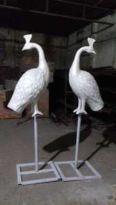 Estatua de pavo real con temática blanca para decoración de bodas, pedestal con pavo real, decoración interior y exterior. - Product Image 3