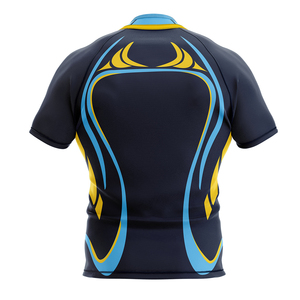 Custom Team Name Rugby Jersey Men Performance Short Sleeve Sublimated Team Rugby Shirt Moisture Wicking Athletic Training Shirt - Product Image 4