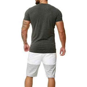 Ensemble court deux pièces décontracté pour homme, été 2021, avec logo personnalisé, respirant, 100 % coton, séchage rapide, chemise et short imprimés - Product Image 6