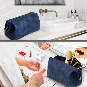 Premium Luxury leather Toiletry Bag travel accessories organizer with spacious interior and durable zipper closure in low price - Product Image 6